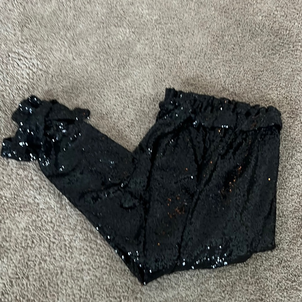 Sequin Jogger Pants w/ Side Ties